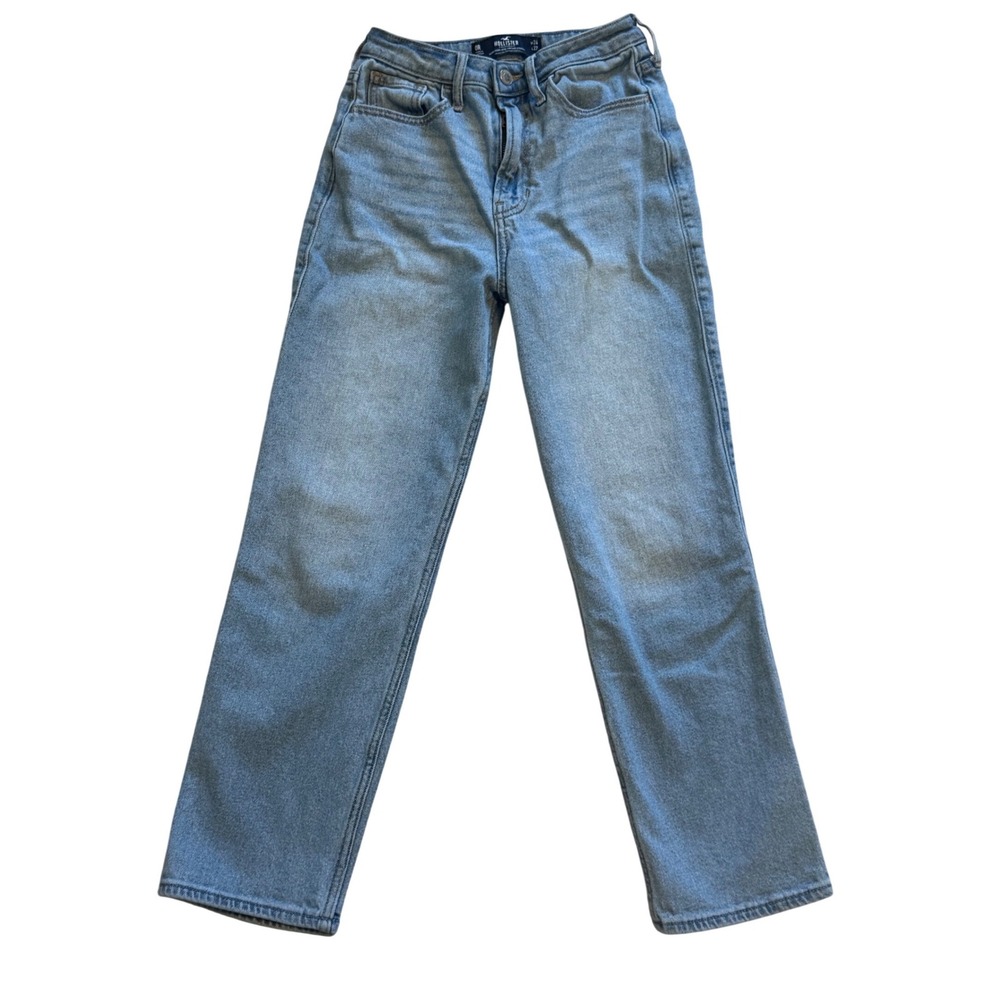 Hollister‎ Ultra High-Rise Vintage Straight Jeans Light Wash W24 L27 Juniors 0R